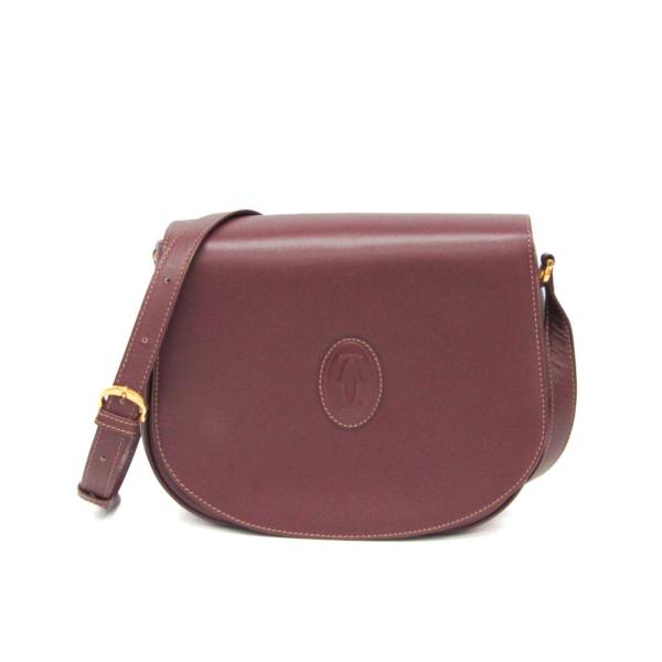 カルティエ(Cartier) マスト レディース レザー ショルダーバッグ ボルドー