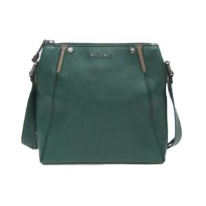 ブルガリ(Bvlgari) オクト クロスボディバッグ メンズ,レディース レザー ショルダーバッグ グリーン