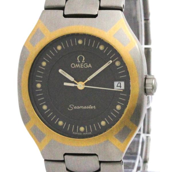 オメガ (OMEGA) シーマスター K18 ポラリス ゴールド ステンレススチール クォーツ メン...