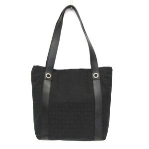 ブルガリ(Bvlgari) ロゴマニア レディース キャンバス,レザー トートバッグ ブラック