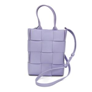 ボッテガ・ヴェネタ(Bottega Veneta) ミニカセット レディース レザー ショルダーバッグ,トートバッグ パープル