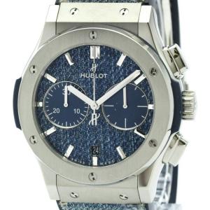 ウブロ (HUBLOT) クラシックフュージョン クロノグラフ ジーンズ チタン ラバー 自動巻き メンズ 時計