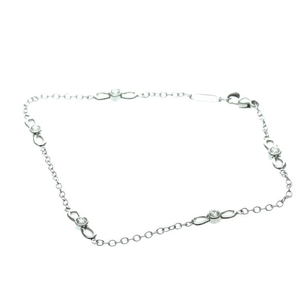 ティファニー(Tiffany) リボンダイヤモンドブレスレット K18ホワイトゴールド(K18WG)...