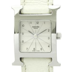 エルメス (HERMES) Hウォッチ ドゥブルトゥール ステンレススチール レザー クォーツ レディース 時計 HH1.210