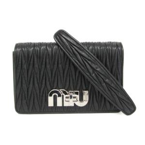 ミュウミュウ(Miu Miu) マテラッセ チェーンショルダーバッグ レディース レザー クラッチバッグ,ショルダーバッグ