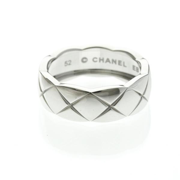 シャネル(Chanel) ココクラッシュリング ミディアムモデル K18ホワイトゴールド(K18WG...