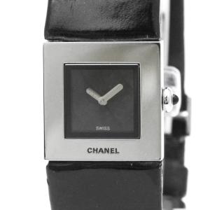 シャネル (CHANEL) マトラッセ ステンレススチール レザー クォーツ レディース 時計 H0116 (外装仕上げ済み)