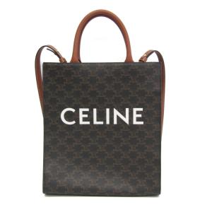 セリーヌ(Celine) バーティカルカバ トリオンフ レディース,メンズ PVC,レザー ショルダーバッグ,トートバッグ