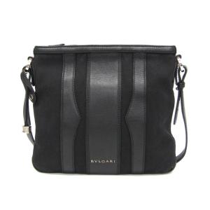 ブルガリ(Bvlgari) ビーゼロワン レディース レザー,キャンバス ショルダーバッグ ブラック