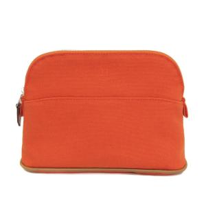 エルメス(Hermes) ボリード ミニ 20 メンズ,レディース コットン ポーチ オレンジ