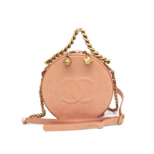 シャネル(Chanel) マトラッセ ラウンド アズ アース レディース レザー ハンドバッグ,ショルダーバッグ ライトピンク