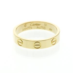カルティエ(Cartier) ミニラブリング K18イエローゴールド(K18YG) ファッション 無し バンドリング ゴールド