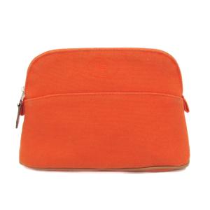 エルメス(Hermes) ボリード ミニ 20 メンズ,レディース コットン ポーチ オレンジ