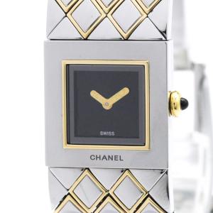 シャネル (CHANEL) マトラッセ K18 ゴールド ステンレススチール クォーツ レディース 時計 H0475