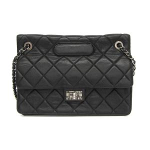 シャネル(Chanel) 2.55 チェーンショルダーバッグ レディース レザー ハンドバッグ,ショルダーバッグ ブラック