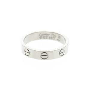 カルティエ(Cartier) ミニラブリング K18ホワイトゴールド(K18WG) ファッション 無し バンドリング シルバー