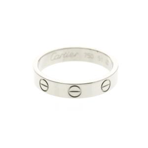 カルティエ(Cartier) ミニラブリング K18ホワイトゴールド(K18WG) ファッション 無し バンドリング シルバー