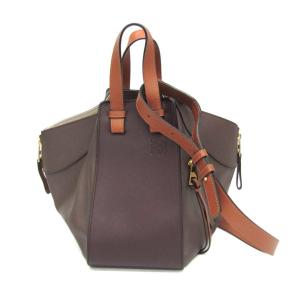 ロエベ(Loewe) ハンモック スモール レディース レザー ハンドバッグ,ショルダーバッグ キャメル,ダークパープル,グレー