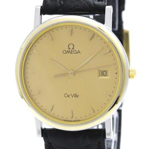 オメガ (OMEGA) デビル ゴールドプレート ステンレススチール レザー クォーツ メンズ 時計 7420.11.30