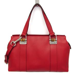グッチ(Gucci) バンブー 355772 レディース レザー ハンドバッグ,ショルダーバッグ レッド