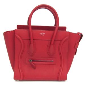 セリーヌ(Celine) ラゲージ マイクロショッパー 167793 レディース レザー ハンドバッグ レッド