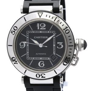 カルティエ (CARTIER) パシャ シータイマー ステンレススチール ラバー 自動巻き メンズ 時計 W31077U2