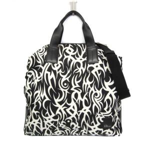 ディオール・オム(Dior Homme) トライバルモチーフ メンズ ナイロン,レザー ハンドバッグ,ショルダーバッグ