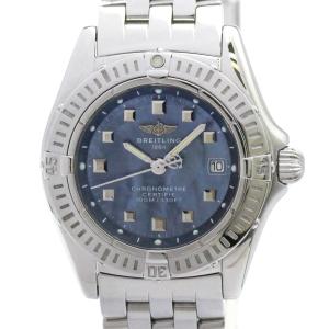 ブライトリング (BREITLING) カリスティーノ ブルーシェル文字盤 ステンレススチール クォーツ レディース 時計