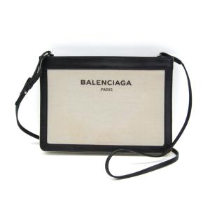 バレンシアガ(Balenciaga) ネイビー・ポシェット 339937 メンズ,レディース キャンバス,レザー ショルダーバッグ