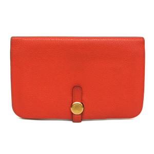エルメス(Hermes) ドゴン デュオGM メンズ,レディース トゴ 長財布(二つ折り) カプシーヌ