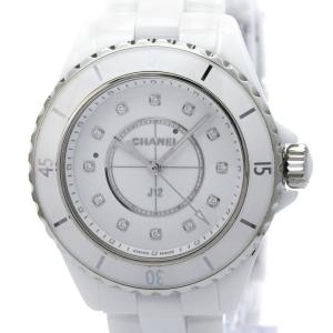 シャネル (CHANEL) J12 ダイヤモンド セラミック クォーツ レディース 時計 H5703 (外装仕上げ済み)