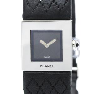シャネル (CHANEL) マトラッセ ステンレススチール レザー クォーツ レディース 時計 (外装仕上げ済み)
