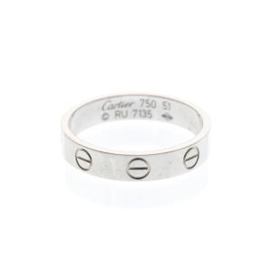 カルティエ(Cartier) ミニラブリング K18ホワイトゴールド(K18WG) ファッション 無し バンドリング シルバー