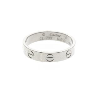 カルティエ(Cartier) ミニラブリング K18ホワイトゴールド(K18WG) ファッション 無し バンドリング シルバー