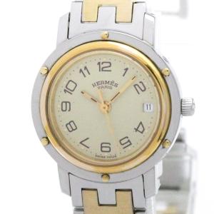 エルメス (HERMES) クリッパー ゴールドプレート ステンレススチール クォーツ メンズ 時計 CL6.720