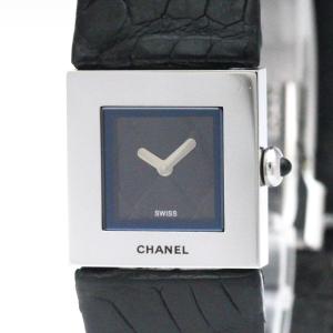 シャネル (CHANEL) マトラッセ ステンレススチール レザー クォーツ レディース 時計 H0116 (外装仕上げ済み)
