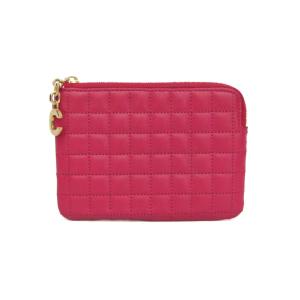 セリーヌ(Celine) キルティング Cチャーム レディース レザー 小銭入れ・コインケース ピンク