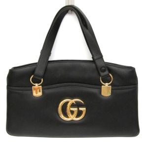 グッチ(Gucci) GGマーモント アリー ラージ 550130 レディース レザー ハンドバッグ,ショルダーバッグ ブラック