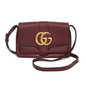 グッチ(Gucci) GGマーモント アリー 550129 レディース レザー ショルダーバッグ ボルドー