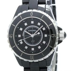 シャネル (CHANEL) J12 12P ダイヤモンド セラミック クォーツ レディース 時計 H1625 (外装仕上げ済み)