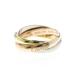 カルティエ Cartier トリニティ リング K18YG K18PG K18WG 3カラーゴールド