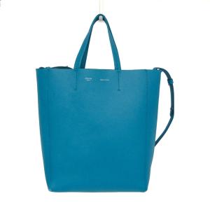 セリーヌ(Celine) バーティカル カバ スモール レディース レザー ショルダーバッグ,トートバッグ ブルー