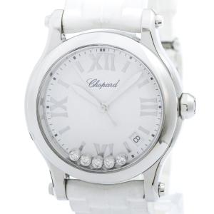 ショパール (CHOPARD) ハッピースポーツ ダイヤモンド ステンレススチール ラバー クォーツ メンズ 時計