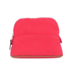 エルメス(Hermes) ボリード ミニミニ レディース コットン,レザー ポーチ ピンク