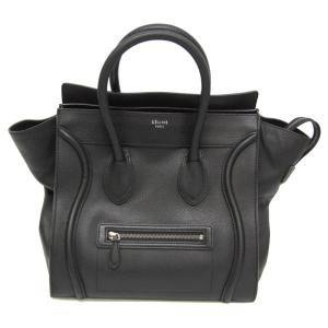 セリーヌ(Celine) ラゲージ ミニ レディース レザー ハンドバッグ ブラック