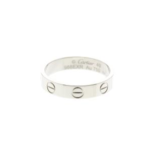 カルティエ(Cartier) ミニラブリング K18ホワイトゴールド(K18WG) ファッション 無し バンドリング シルバー