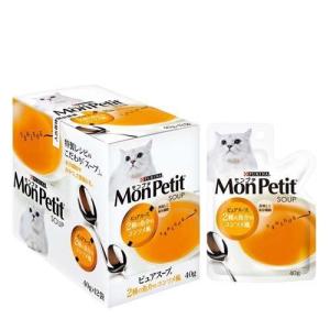 モンプチ ピュアスープ 2種の魚介のコンソメ風 ( 40g*12袋セット