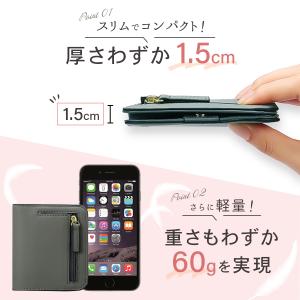 財布 レディース 二つ折り 薄型 薄い ミニマ...の詳細画像2