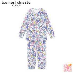 ツモリチサト tsumori chisato ワコール パジャマ ルームウェア 部屋着 ナイトウェア 長袖長ズボン かぶりタイプ 綿100% UDX559 星柄 部屋着｜eld-chic