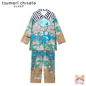 ツモリチサト tsumori chisato ワコール wacoal パジャマ ルームウェア 部屋着 長袖 風景や植物のパネル柄 ツモリチサトスリープ